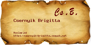 Csernyik Brigitta névjegykártya