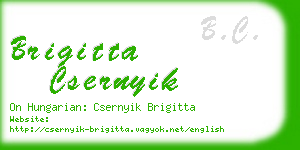 brigitta csernyik business card